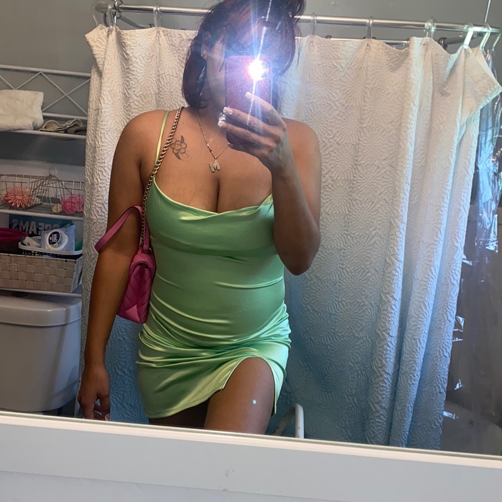 Lime green dress